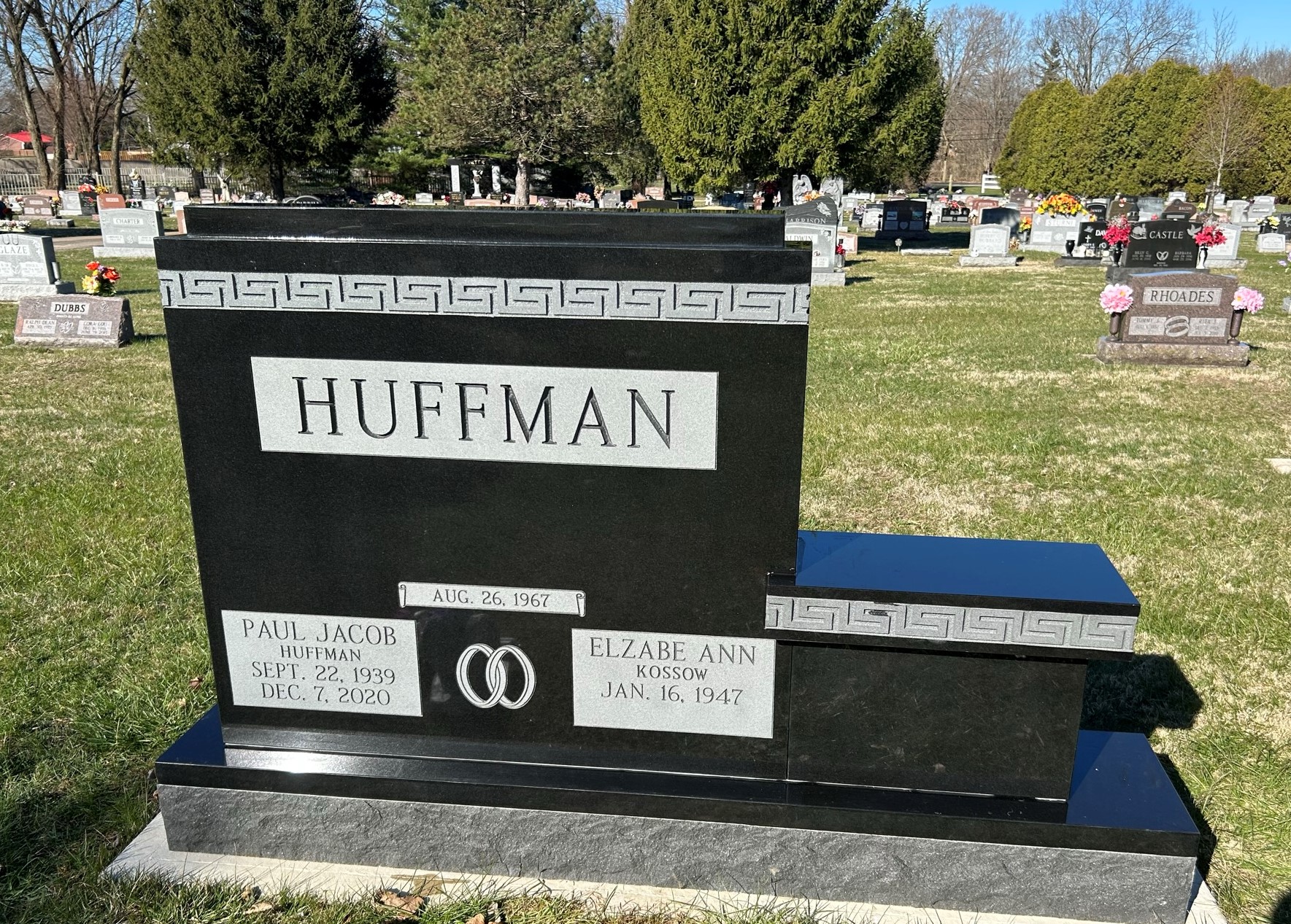 Memorial of the Month May 2023 Huffman Memorial